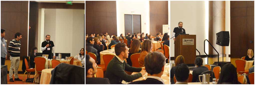 images of Arley Soto presenting