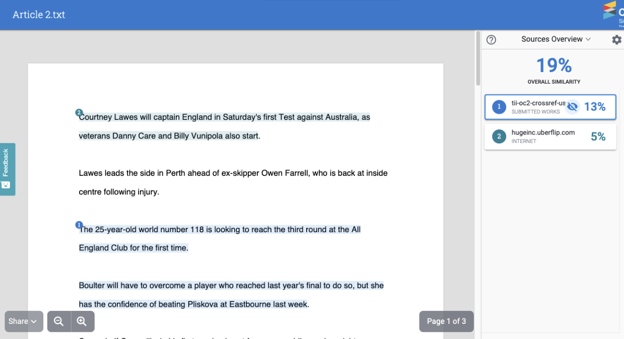 v2 submitted works author match