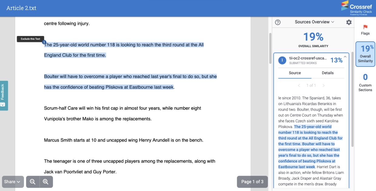 v2 submitted works match clicking